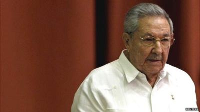 President Raul Castro addresses the audience during the National Assembly in Havana