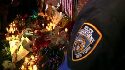 NYPD flower vigil