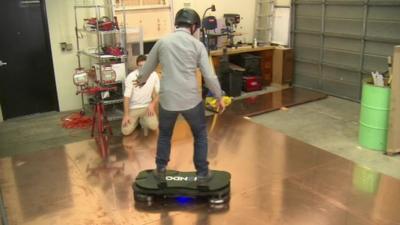 The BBC's Richard Taylor has been lucky enough to have a go on the hoverboard