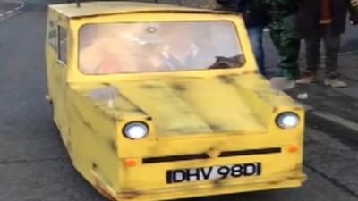 Only Fools and Horses van made of plywood