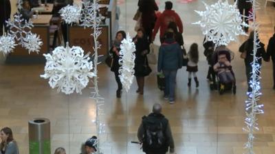 Shoppers at St David's Centre in Cardiff on Boxing Day 2014