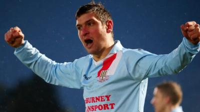 Matthew Tipton scored twice for Ballymena in the 4-3 victory over Coleraine