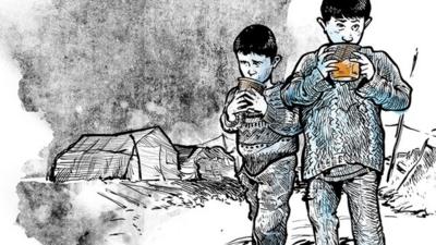 Syrian refugee children by Brice Hall