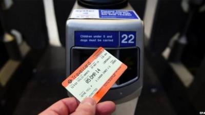 Ticket barriers at a train station