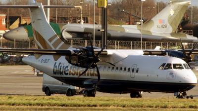 Blue Islands plane at Southend Airport after emergency landing