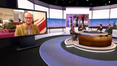 Paul Nuttall, Natalie Bennett, Andrew Neil and journalists on the Daily Politics