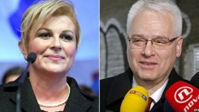 Kolinda Grabar-Kitarovic and Ivo Josipovic