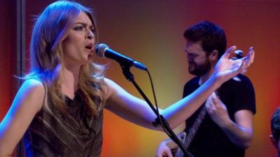 Laura Doggett performs on The Andrew Marr Show