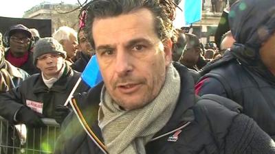 Thierry, attending a unity rally in Paris