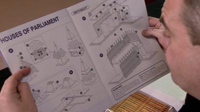 Giles Dilnot with House of Commons model instructions