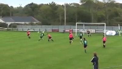 Stephanie Roche scores a stunning goal for Peamount United against Wexford Youths