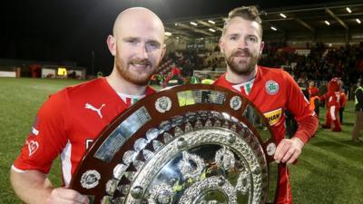 Cliftonville won the first senior trophy of the season by beating Bangor