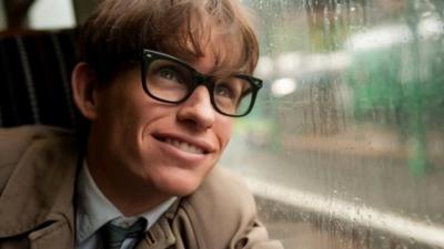 Eddie Redmayne playing Stephen Hawking in The Theory Of Everything