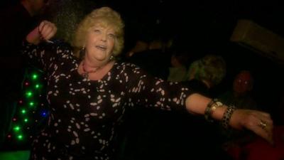 Lady dancing in nightclub