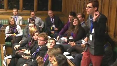 Youth Parliament meets in the House of Commons