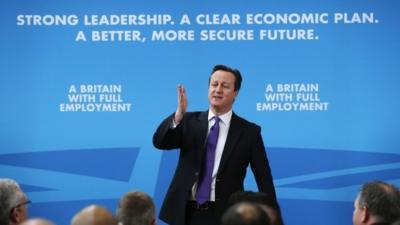 David Cameron during speech in Ipswich