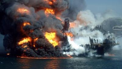 Deepwater Horizon fire - file image