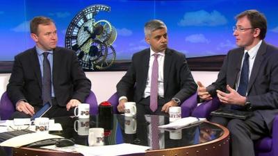 George Eustice, Sadiq Khan and James Landale