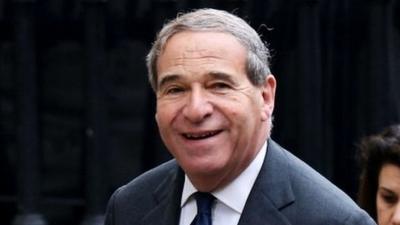 Former Cabinet minister Leon Brittan attending the Ceremonial funeral of former British Prime Minister Baroness Thatcher