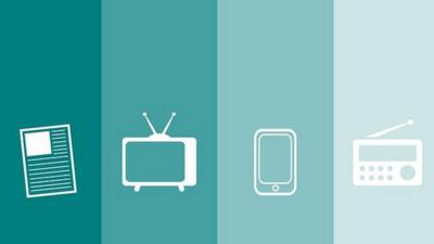 Newspaper, TV, phone, radio