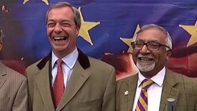 Nigel Farage and Amjad Bashir