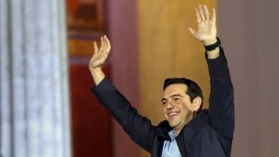 Head of radical leftist Syriza party Tsipras