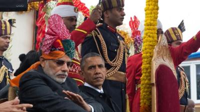 Barack Obama and Narenda Modi