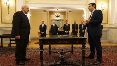 Alexis Tsipras sworn in as new PM