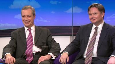 Nigel Farage and Iain Wright