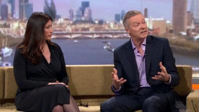 Victoria Newton and Rory Bremner