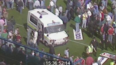 Ambulance footage was shown at the Hillsborough inquests