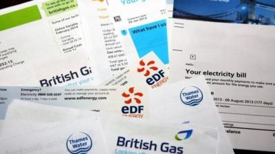 Energy bills from different suppliers