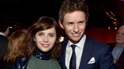 Felicity Jones and Eddie Redmayne