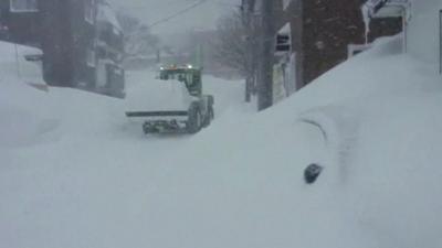 Heavy snow in Japan