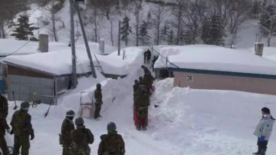 Heavy snow in Japan