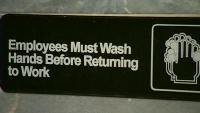 Hand washing sign