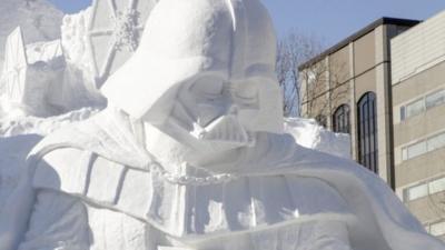 Star Wars snow sculpture