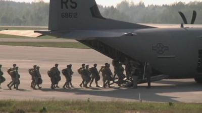 Nato troops on exercise, file pic