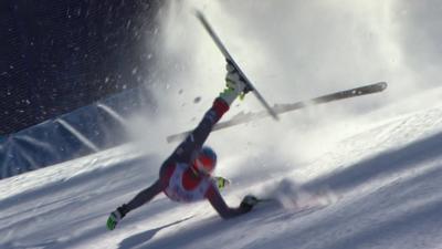 Bode Miller crashes out of the men's super giant slalom