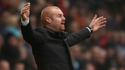 Burnley manager Sean Dyche appealing during West Brom match