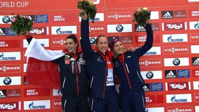 Lizzy Yarnold wins European gold.