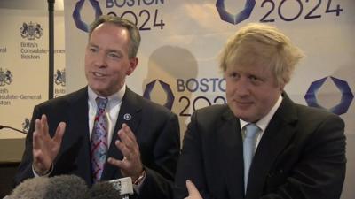 Boris gives Olympic advice in US