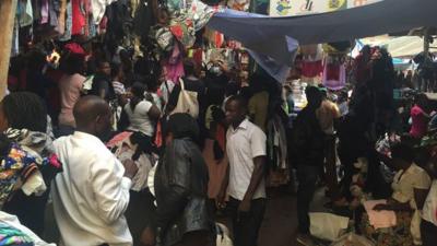 Kampala second-hand clothes market