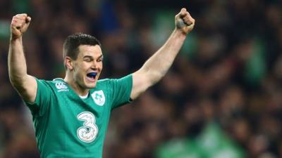 Jonny Sexton kicked five penalties as Ireland ran out winners 18-11