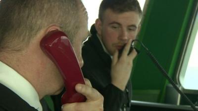 Frontex crew aboard ship