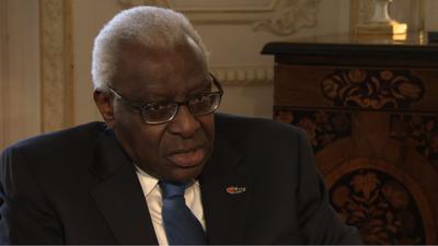 IAAF president Lamine Diack