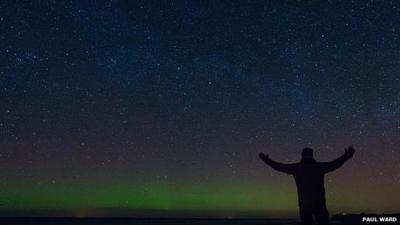Aurora Borealis seen from Isle of Man