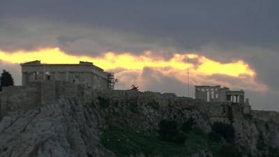 Unsettled skies over Athens