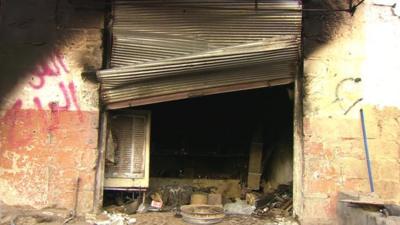 Empty shop in Mansouriya north of Baghdad