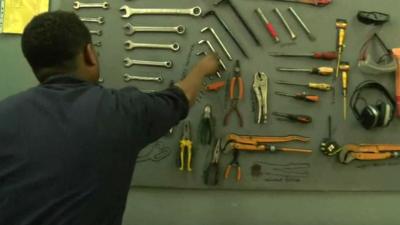 Ethiopian work using tool board